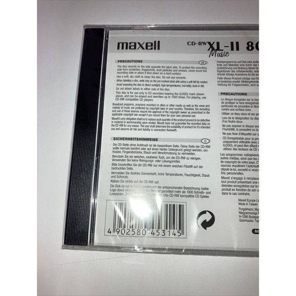 Maxell CD-RW 80 XL-II BRANDED DIGITAL Audio Music Rewritable 80Min IN Jewel Case - Picture 9 of 12